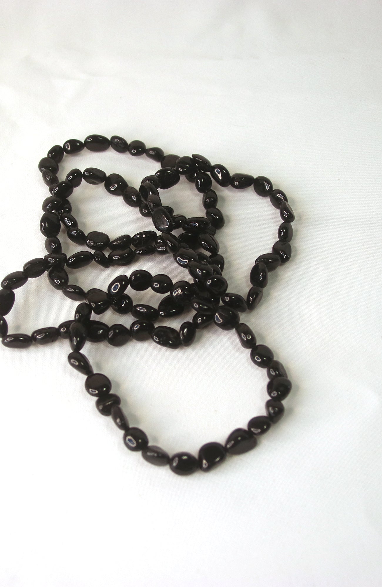 Black Tourmaline Nugget 6-8mm Bracelet for Wrists up to 20cm
